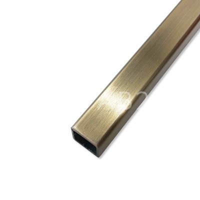 Труба FDT-552, 15х15х1.5 мм 2 м, нержавейка/бронза