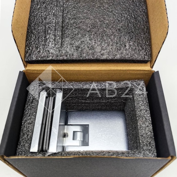 Петля Аврора FDP-184 стекло-стекло 90° с крышками, латунь/хром