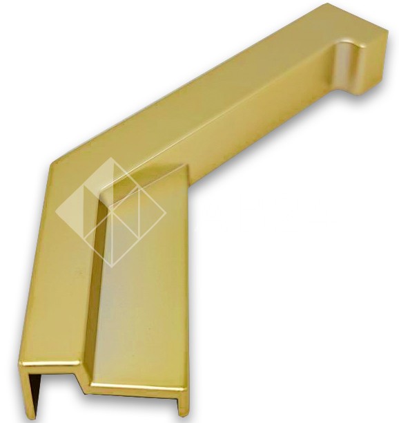 Заглушка угловая FDPA-432L 135° Левая для порога, ПВХ/золото