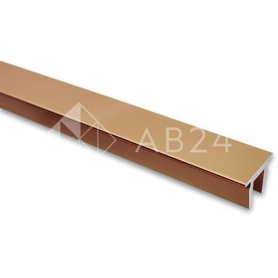 Заглушка верхняя FDPA-500.1, 19х13х2мм, 1 м, для п-образного профиля, алюминий/розовое золото