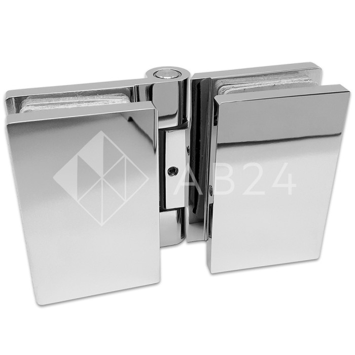 Петля FDP-32 гармошка стекло-стекло 180°, латунь/хром