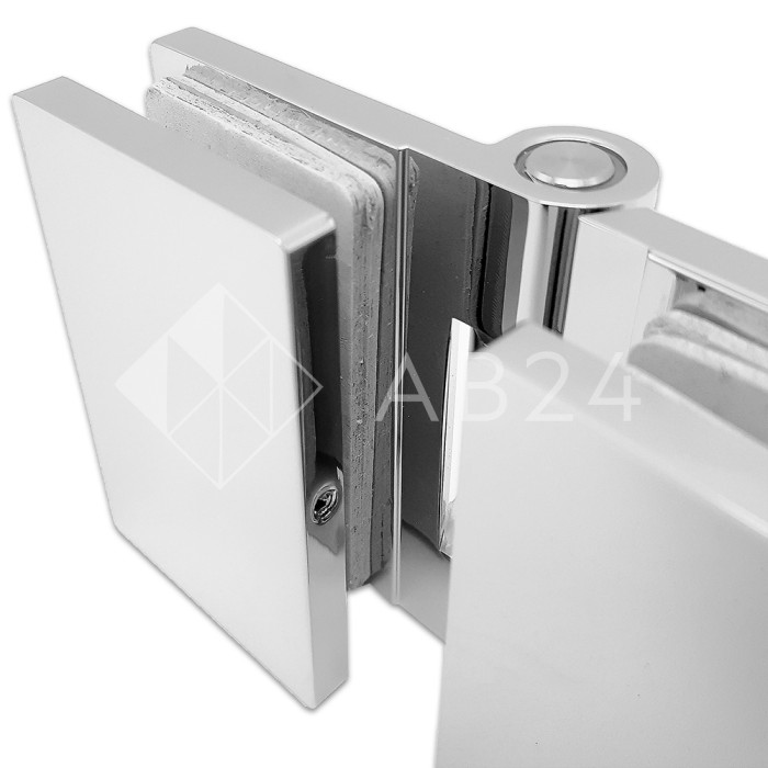 Петля FDP-32 гармошка стекло-стекло 180°, латунь/хром