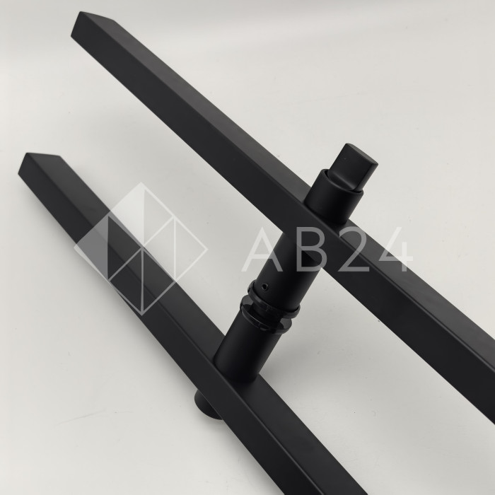 Ручка FKR-214 для стеклянной двери 25х38х1125x1500ммх1 мм с замком, нержавейка/черный