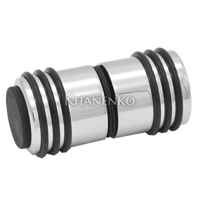 FDR-141-DEF BR/CR: Ручка кноб Йота с дефектом с одним резиновым торцом, латунь/хром