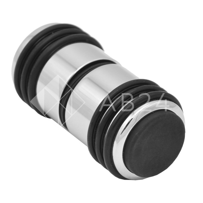 FDR-141-DEF BR/CR: Ручка кноб Йота с дефектом с одним резиновым торцом, латунь/хром