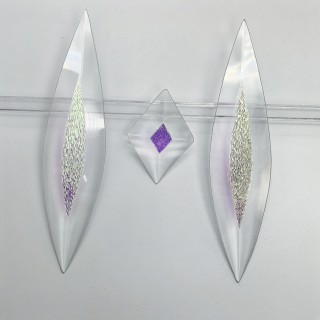 Бевелс AV305 дихроичный (3 элемента) 43 х 394 мм красная шиншилла