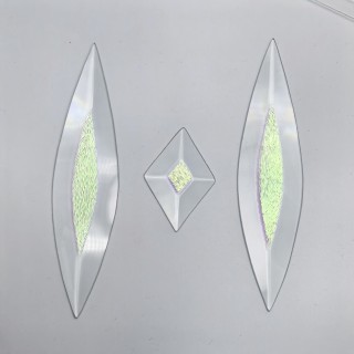 Бевелс AV305 дихроичный (3 элемента) 43 х 394 мм красная шиншилла