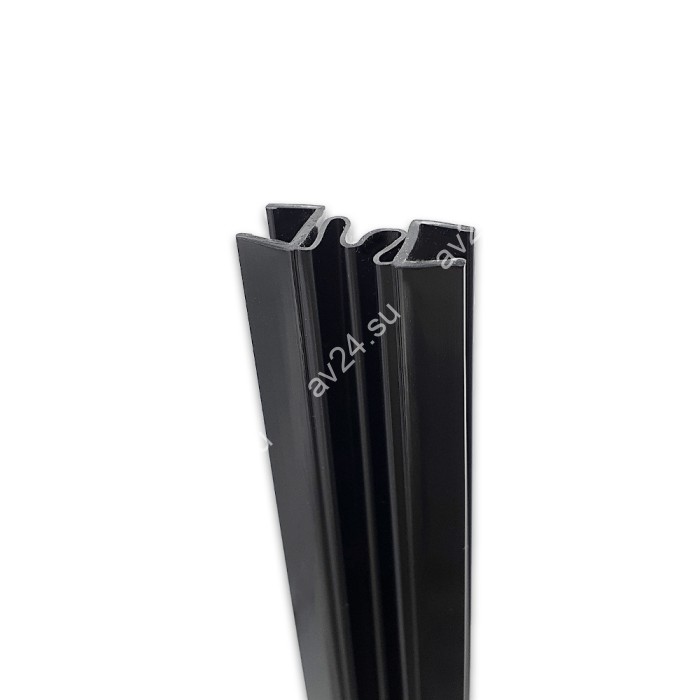 Уплотнитель ПРЕМИУМ гармошка черный 2.5 м под стекло 6 мм FDPP-410.6