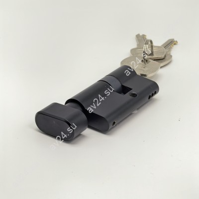 Личинка FMZA-35 для замка стеклянной двери FMZ-35, ключ/вертушка, латунь/черный