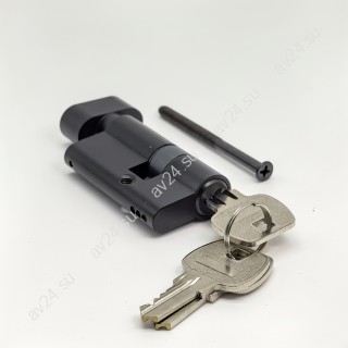 Личинка FMZA-35 для замка стеклянной двери FMZ-35, ключ/вертушка, латунь/черный