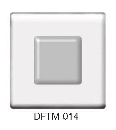 Фьюзинг квадрат DFTM 014 прозрачно-серого цвета, 6 см