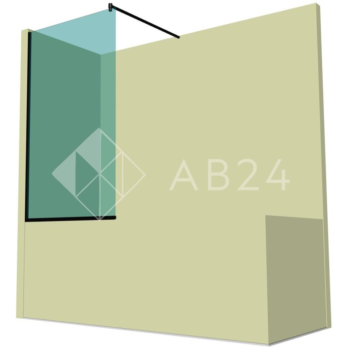 Стеклянная шторка для ванной DK-701P в опорном профиле