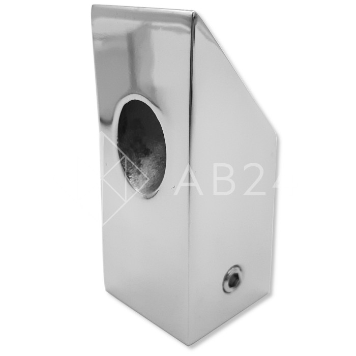 Крепление FDC-59 трубы 15х15 к стене 45°, нержавейка/полированный