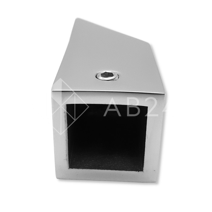 Крепление FDC-59 трубы 15х15 к стене 45°, нержавейка/полированный