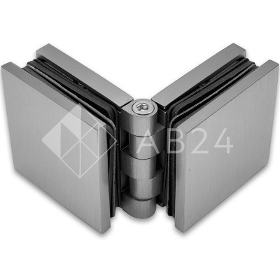 Коннектор для стекла Пегас FDK-101, 45х45 мм стекло-стекло 0°-180°, латунь/матовый