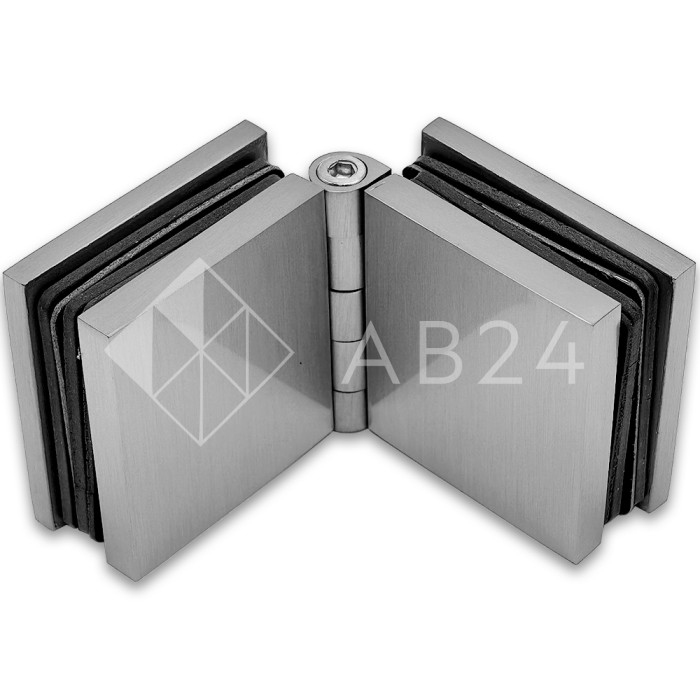 Коннектор для стекла Пегас FDK-101, 45х45 мм стекло-стекло 0°-180°, латунь/матовый