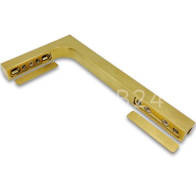 Угловой стабилизатор Диор FDK-3R стена-стекло 90° правый, латунь/брашированное золото