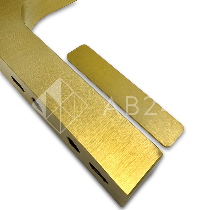 Угловой стабилизатор Диор FDK-3R стена-стекло 90° правый, латунь/брашированное золото