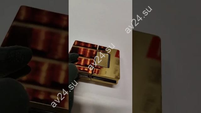 Петля Афина FDP-132.1 стекло-стекло 180°, латунь/золото