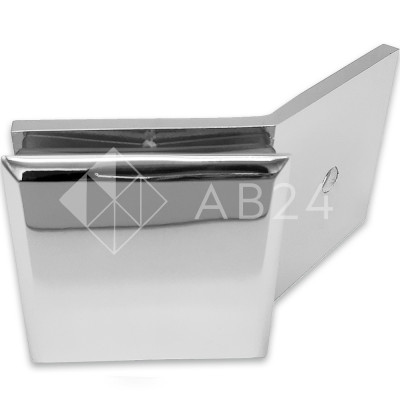 Коннектор для стекла Бета β FDK-27, стена-стекло 135° с пластиной, нержавейка/полированный