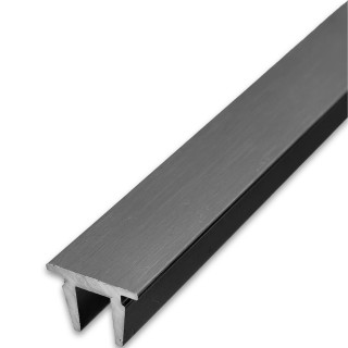 Заглушка верхняя FDPA-500.1, 19х13х2мм, 1 м, для п-образного профиля, алюминий/оружейная сталь