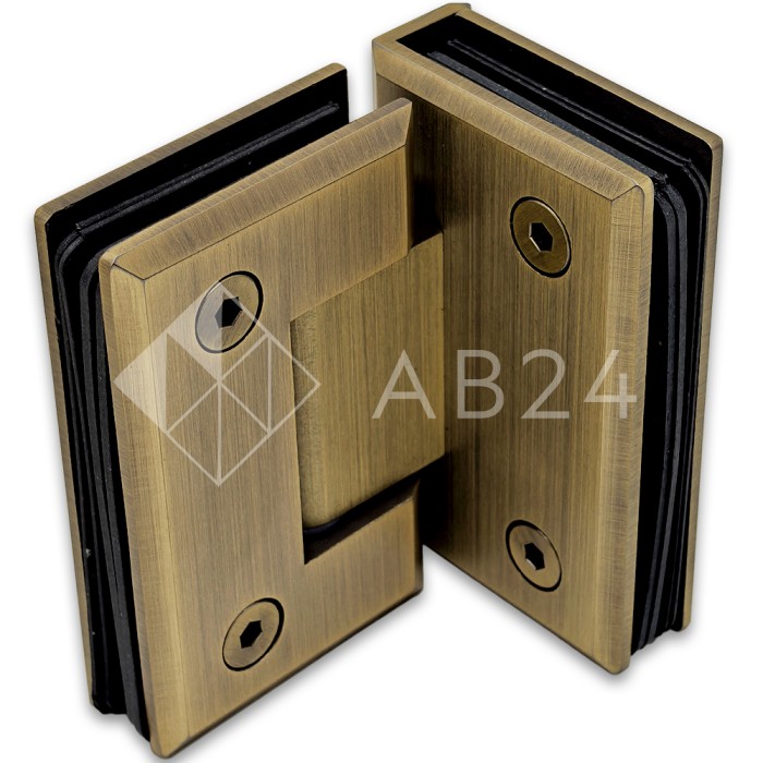 Петля Бета FDP-23 стекло-стекло 90°, нержавейка/бронза