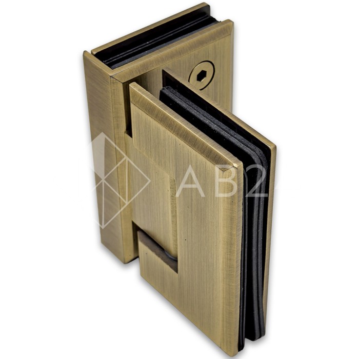 Петля Бета FDP-23 стекло-стекло 90°, нержавейка/бронза