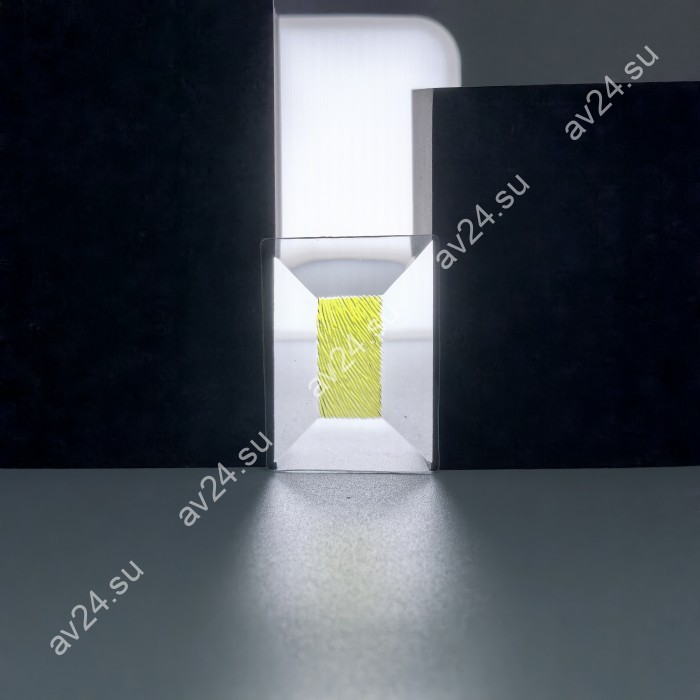 Бевелс AV220 дихроичный прямоугольник 51 х 38 мм желтая шиншилла