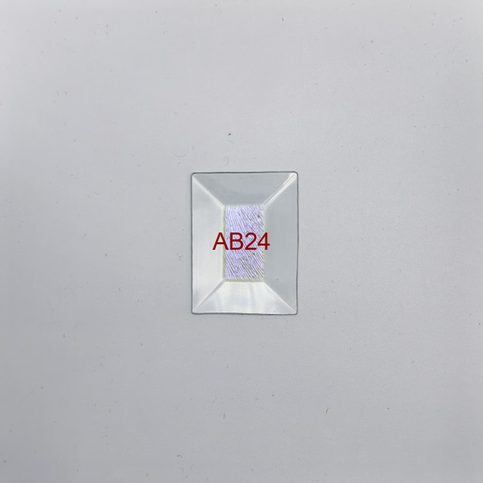 Бевелс AV220 дихроичный прямоугольник 51 х 38 мм желтая шиншилла