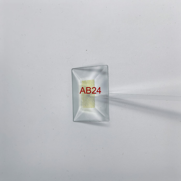 Бевелс AV220 дихроичный прямоугольник 51 х 38 мм желтая шиншилла