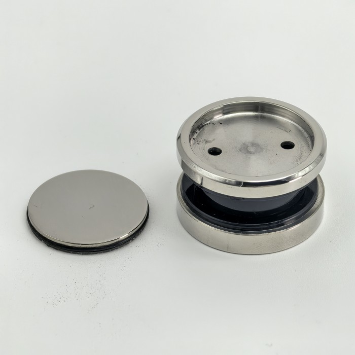 Точечное крепление FKK-34 с крышкой 6мм, без зенковки, O35 мм, для стекла 10 мм, нержавейка/полированный