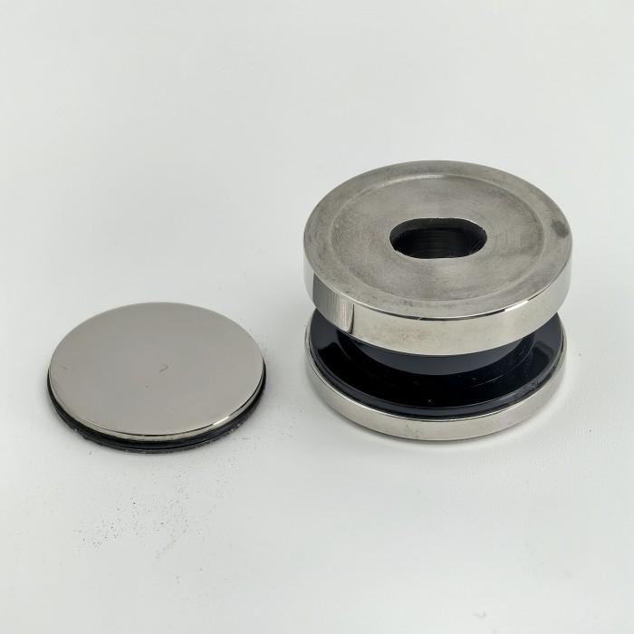 Точечное крепление FKK-34 с крышкой 6мм, без зенковки, O35 мм, для стекла 10 мм, нержавейка/полированный