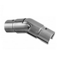 Отвод поворотный FOP-48p.08 с пазом для поручня Ø48.3 мм, нержавейка/полированный