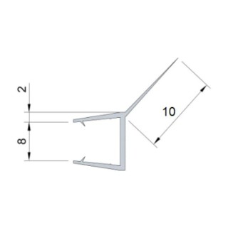 Уплотнитель FDPP-440.8 ПРЕМИУМ Ц-образный прозрачный 2.2м ус 10мм под стекло 8мм