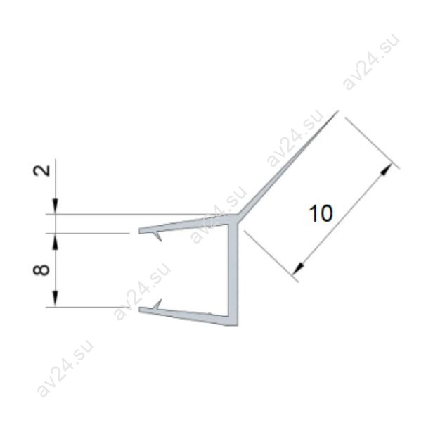 Уплотнитель FDPP-440.8 ПРЕМИУМ Ц-образный прозрачный 2.2м ус 10мм под стекло 8мм