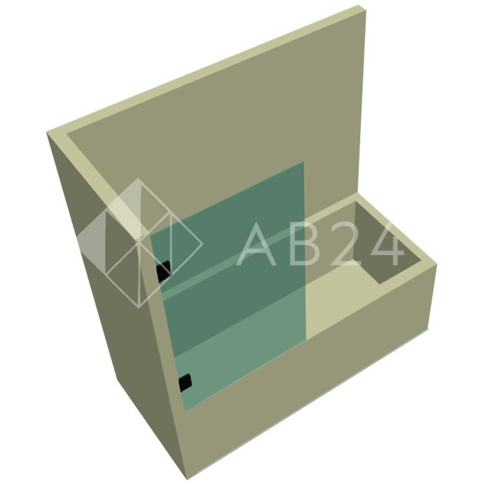 Стеклянная шторка для ванной DK-702 на петлях