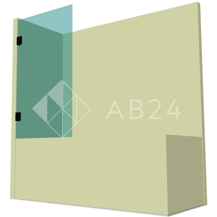 Стеклянная шторка для ванной DK-702 на петлях