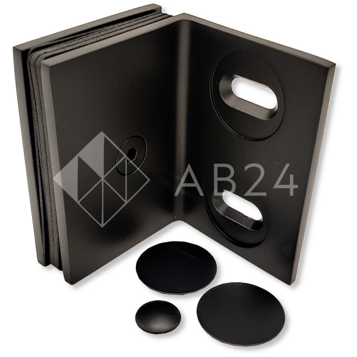 Коннектор для стекла Пегас FDK-132, стекло-стена 90°, 70х50 мм, латунь/черный