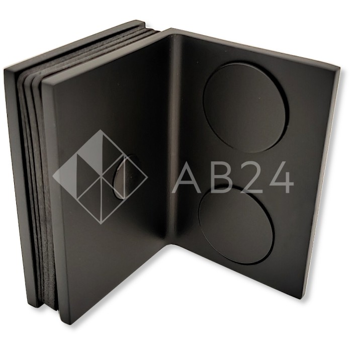 Коннектор для стекла Пегас FDK-132, стекло-стена 90°, 70х50 мм, латунь/черный