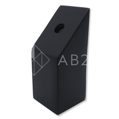 Крепление FDC-59 трубы 15х15 к стене 45°, нержавейка/черный