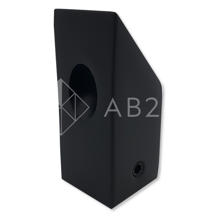 Крепление FDC-59 трубы 15х15 к стене 45°, нержавейка/черный