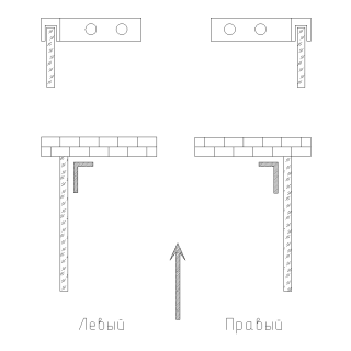 Угловой стабилизатор Диор FDK-3L стена-стекло 90° левый, латунь/белый