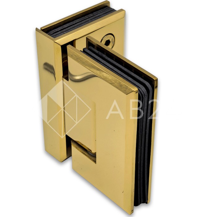 Петля Бета FDP-23 стекло-стекло 90°, нержавейка/золото