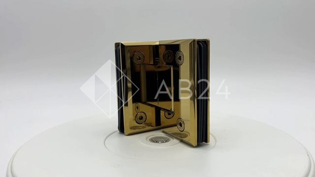 Петля Бета FDP-23 стекло-стекло 90°, нержавейка/золото