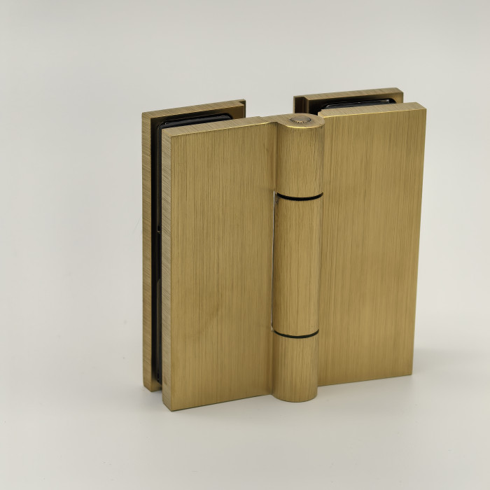 Петля Гера FDP-121 стекло-стекло 180°, латунь/брашированное золото