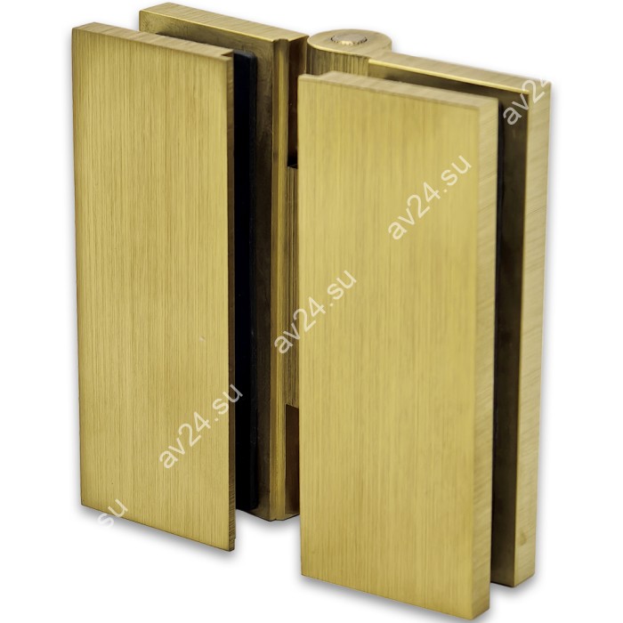 Петля Гера FDP-121 стекло-стекло 180°, латунь/брашированное золото