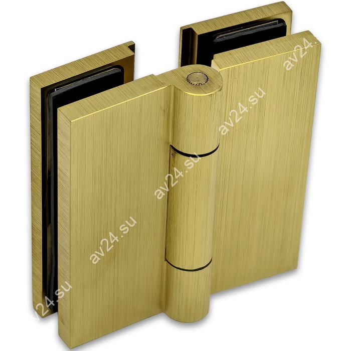 Петля Гера FDP-121 стекло-стекло 180°, латунь/брашированное золото