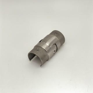 Отвод поворотный FOP-48p.08 с пазом для поручня Ø48.3 мм, нержавейка/матовый