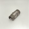 Отвод поворотный FOP-48p.08 с пазом для поручня Ø48.3 мм, нержавейка/матовый
