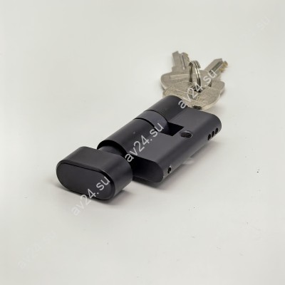 Личинка FMZA-33.1 для замка стеклянной двери FMZ-33.1, ключ/вертушка, латунь/черный